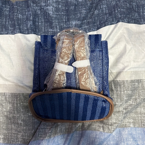 Vera Bradley Straw Mini Backpack - Regatta Turtle Blue - Picture 2 of 3